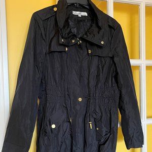 Kenneth Cole Women's Rain Jacket, Size XL, Navy Blue, Zippered